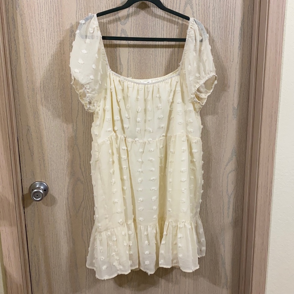 Chic Soul - Ivory Babydoll Dress